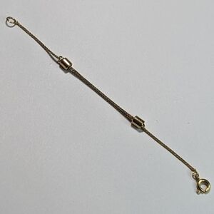 Golden Tone Chain Double Slider 3.5-6" Necklace Extender or Adjustable Bracelet
